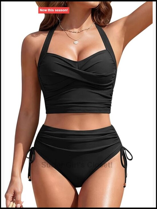 Other - High Waisted Bikini Set Tummy Control Swimwear Two Piece Modest Bathing Suits